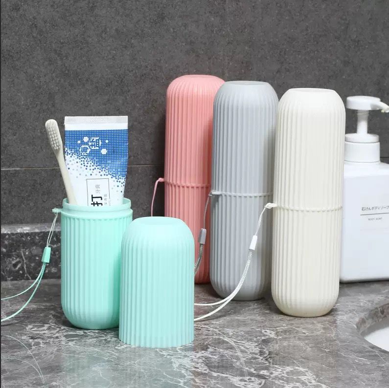 Portable Toothbrush Case Toothpaste Cup Holder