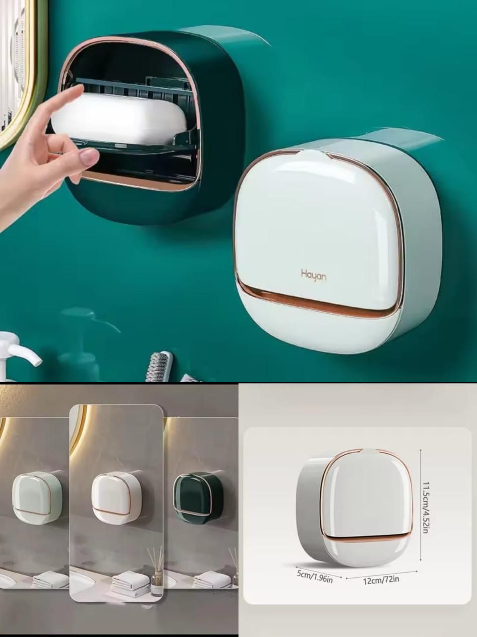 Wall mounted sticking soap dish